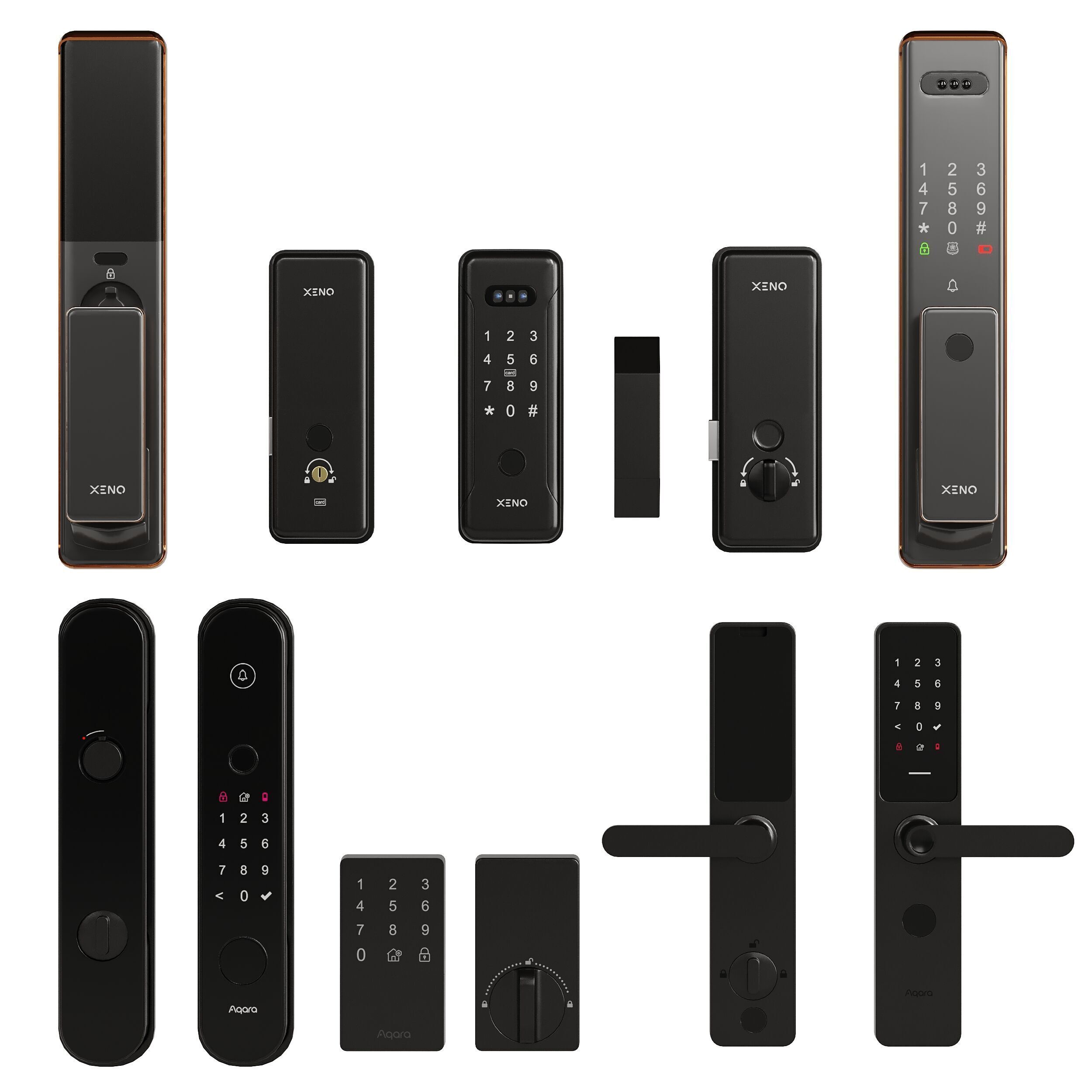 Intercom And Security Set 8 Aqara And Xeno Low-poly 3D model_1