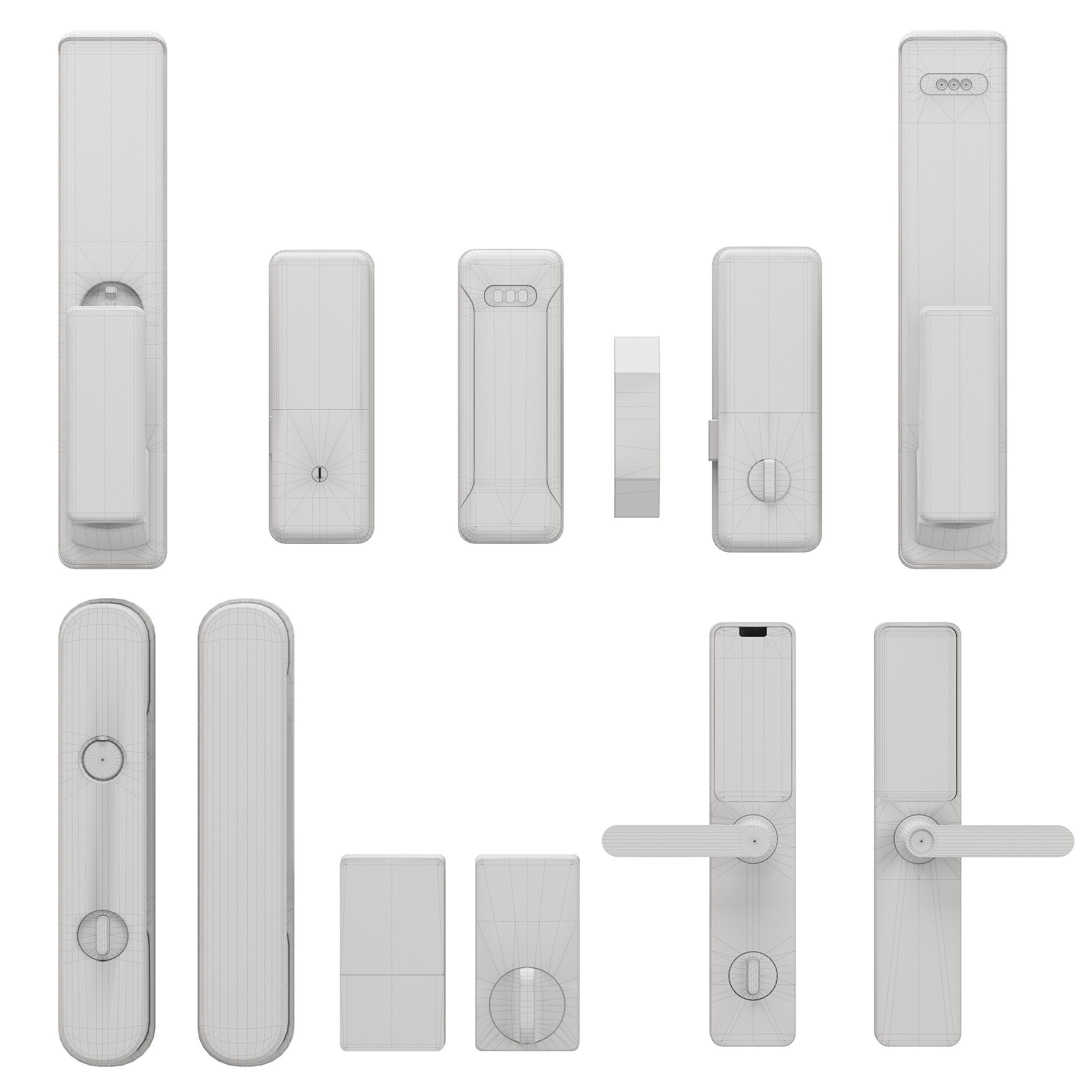 Intercom And Security Set 8 Aqara And Xeno Low-poly 3D model_7