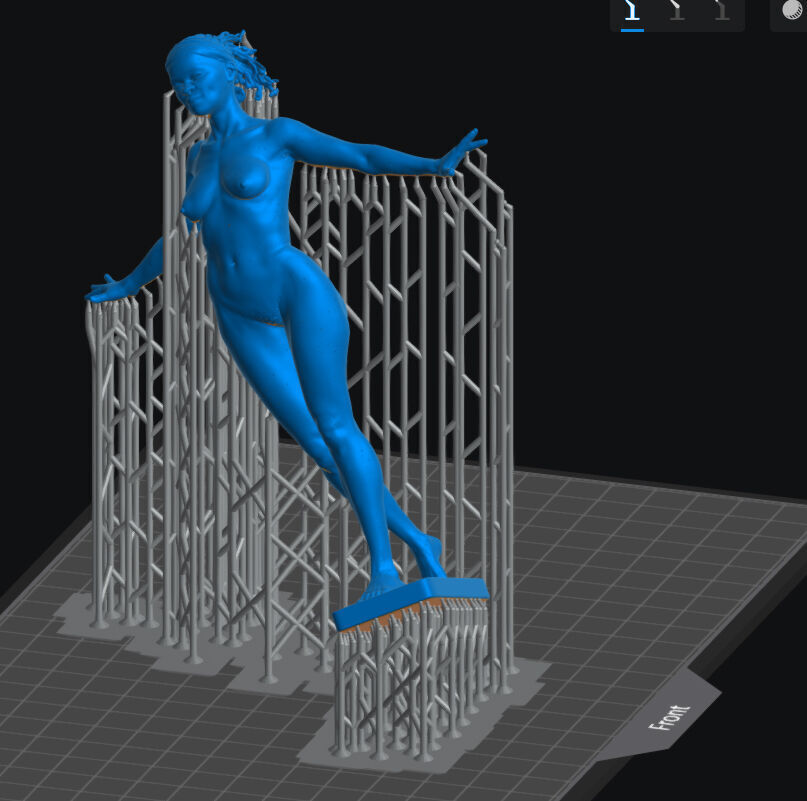Tana Nude Female Figurine in Elegant Pose STL File 3D print model_8