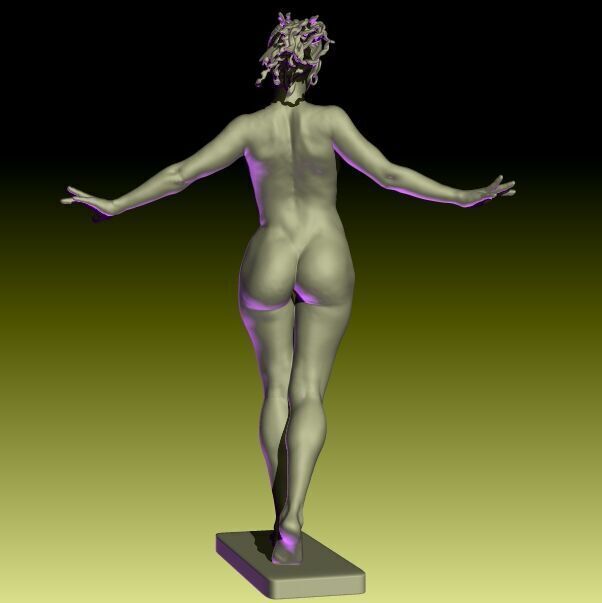 Tana Nude Female Figurine in Elegant Pose STL File 3D print model_4