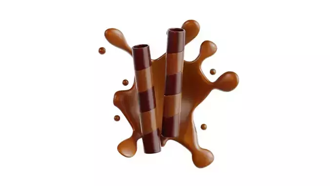 3D Chocolate Wafer Stick