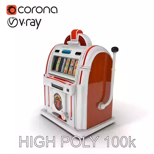Vintage Slot Machine D Model Pack Low-poly 3D model