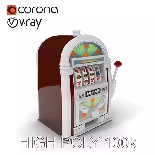 Classic Slot Machine Model Pack for Casino Environments Low-poly 3D model