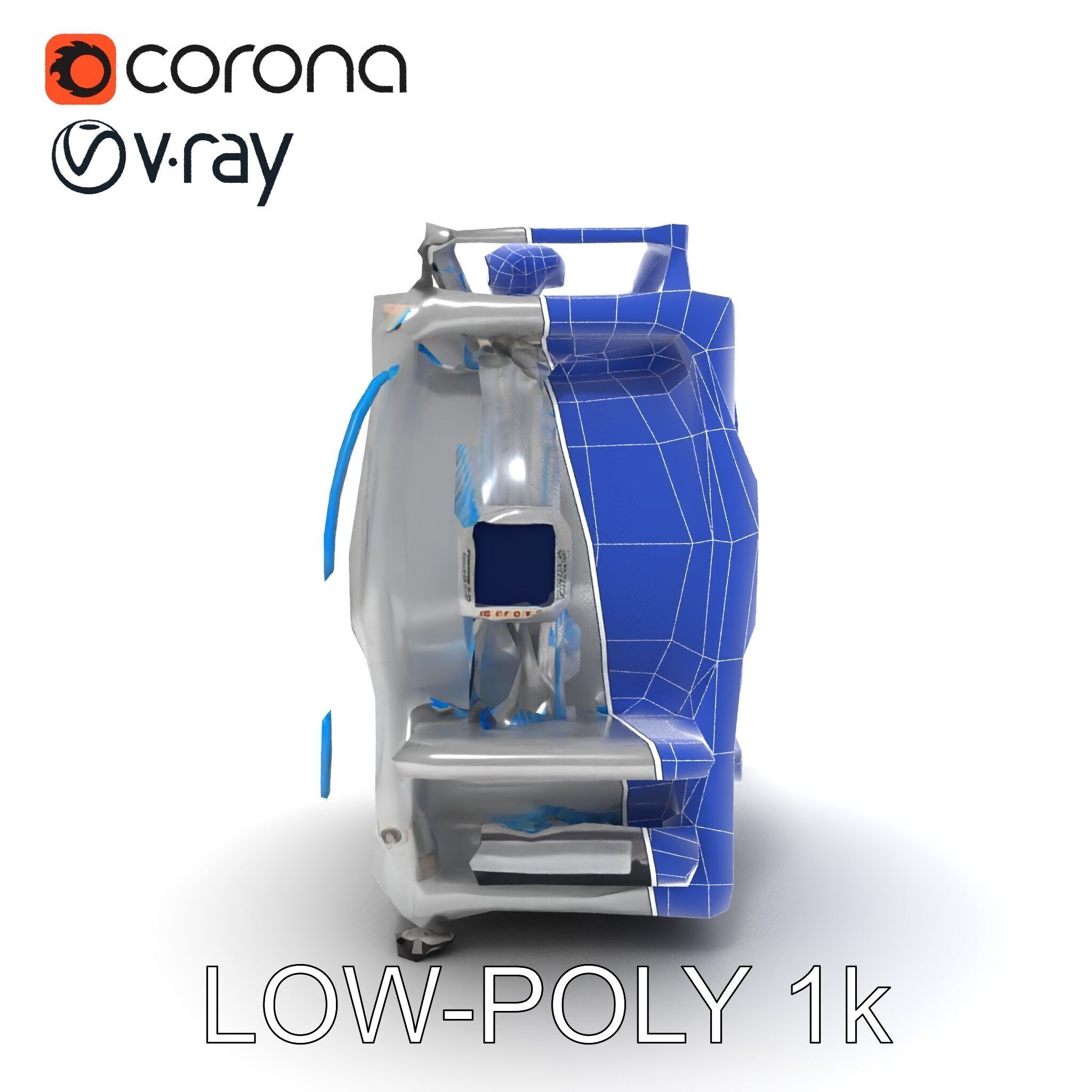 Industrial Machine with Cables Model Pack Low-poly 3D model_24