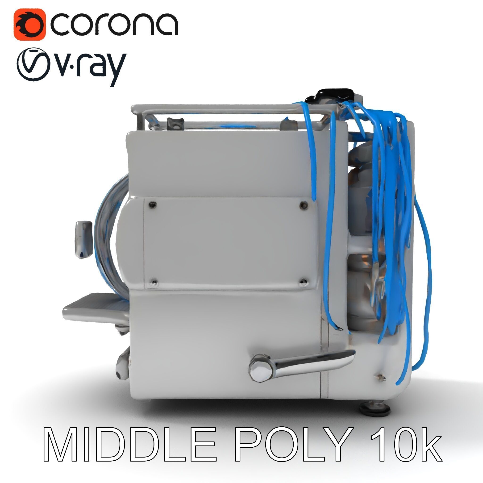 Industrial Machine with Cables Model Pack Low-poly 3D model_25