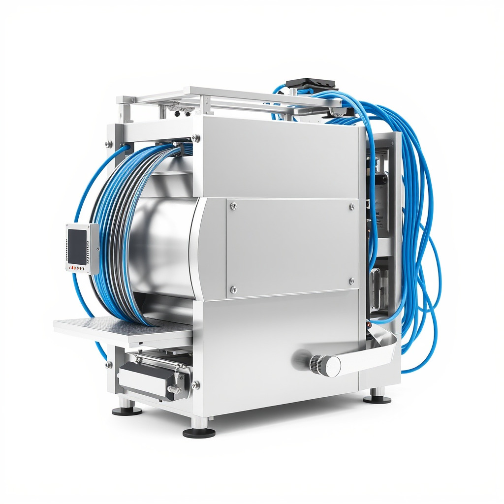 Industrial Machine with Cables Model Pack Low-poly 3D model_4