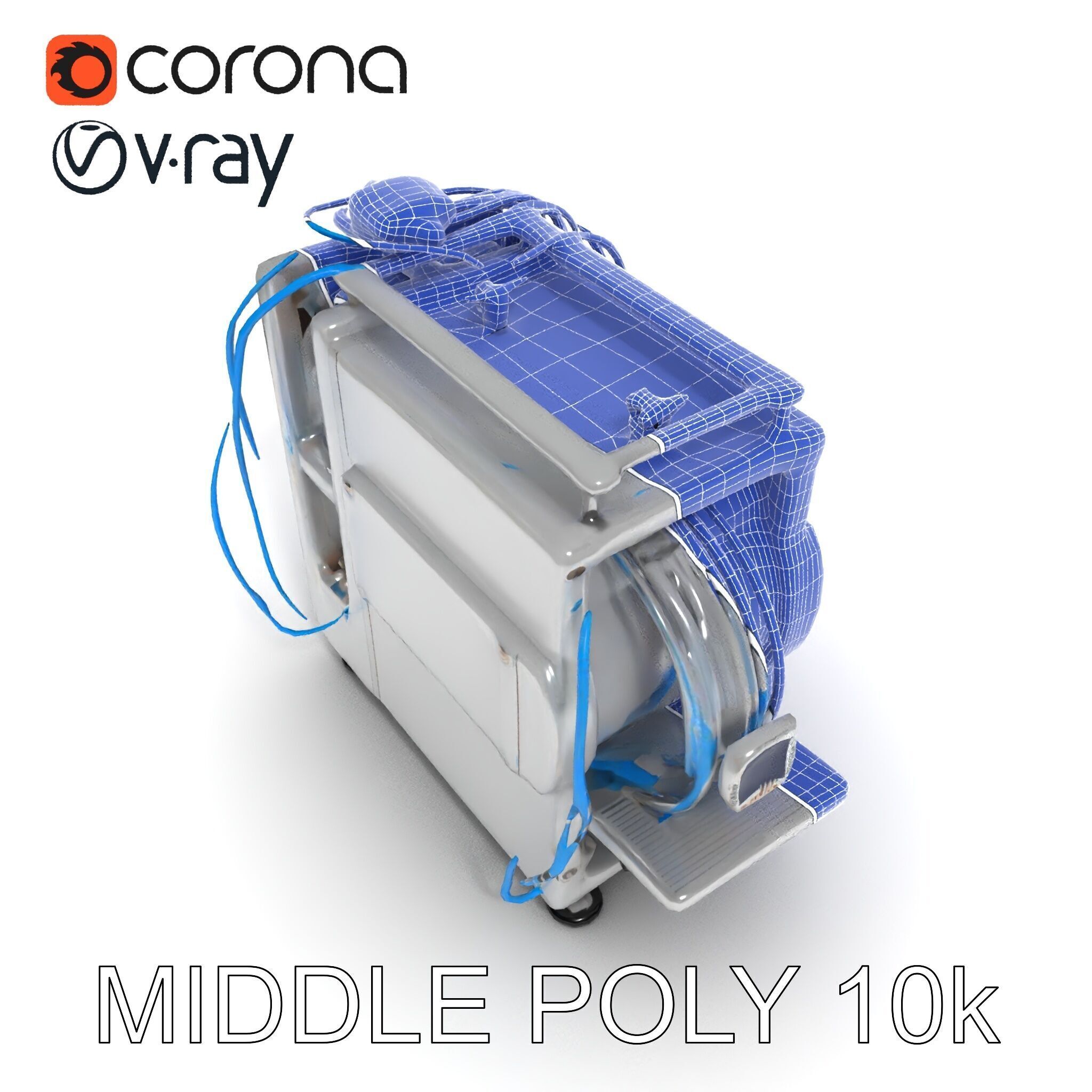 Industrial Machine with Cables Model Pack Low-poly 3D model_27