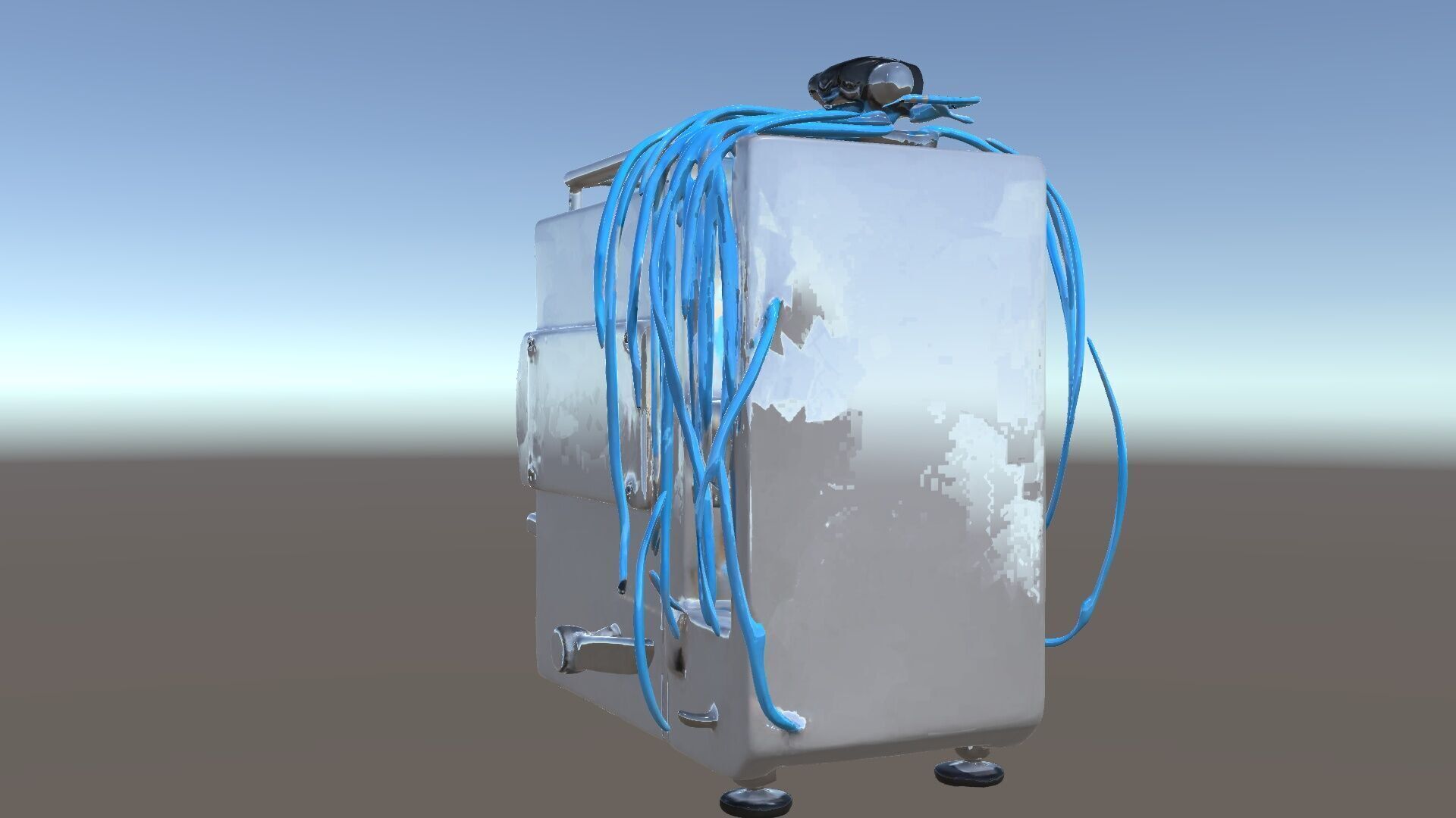 Industrial Machine with Cables Model Pack Low-poly 3D model_5