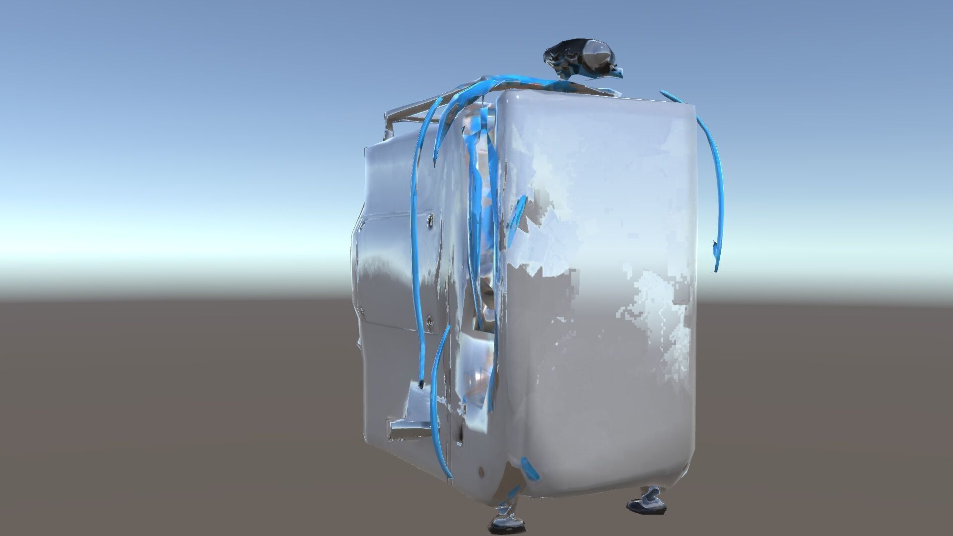 Industrial Machine with Cables Model Pack Low-poly 3D model_21