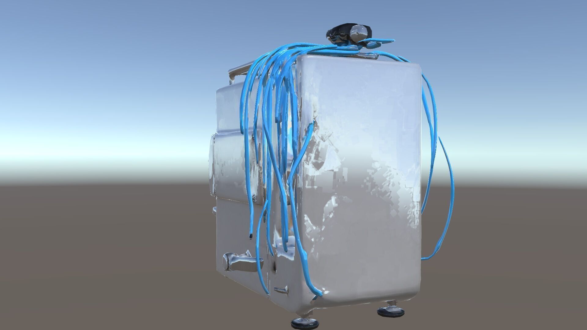 Industrial Machine with Cables Model Pack Low-poly 3D model_12