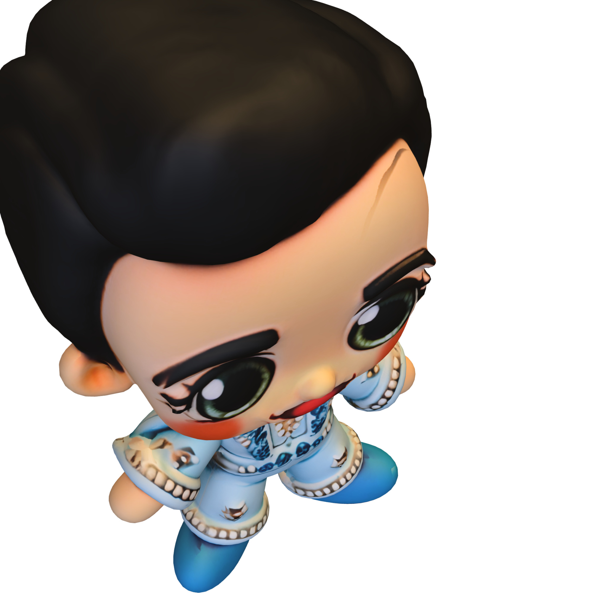 Chibi Retro Singer 3D model_1