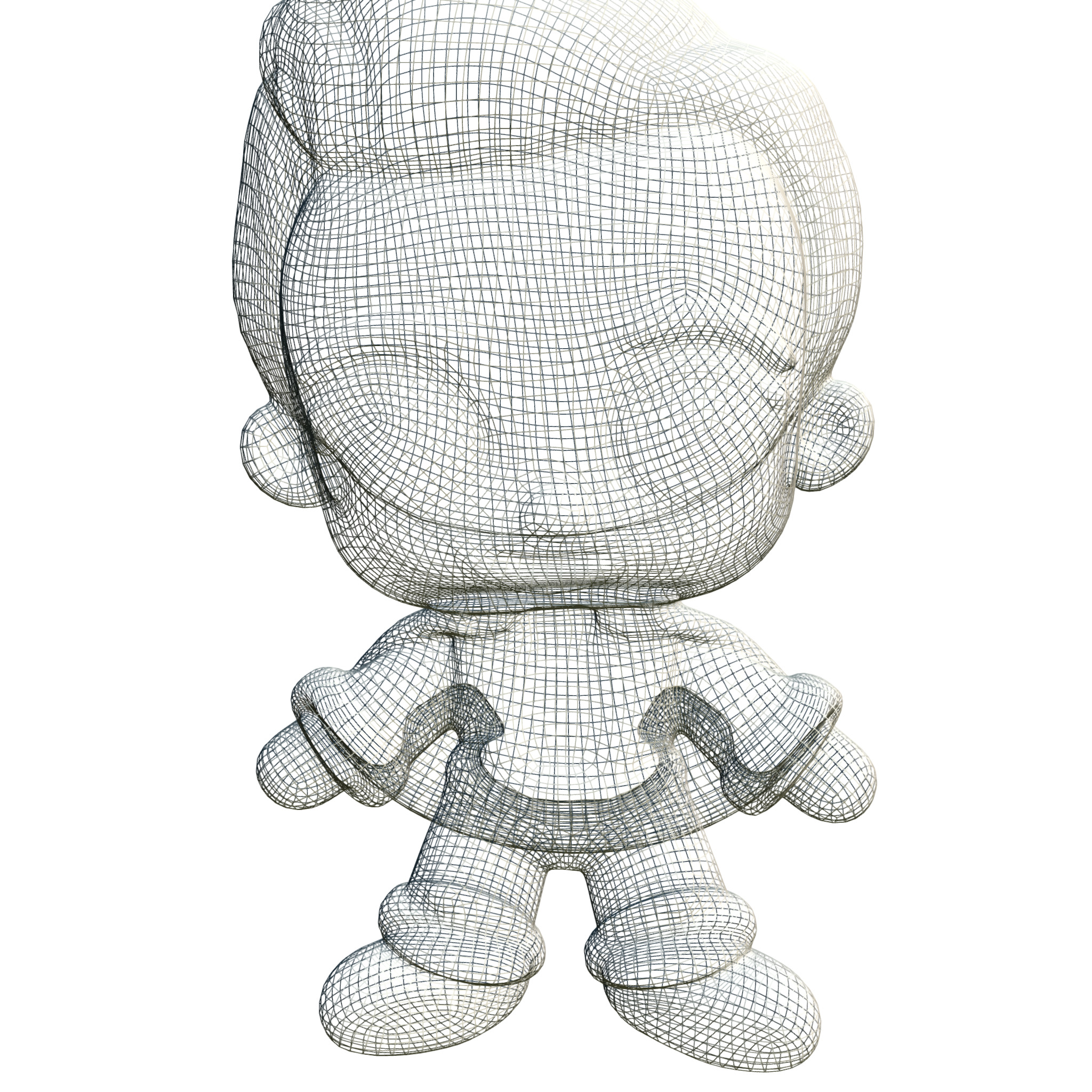 Chibi Retro Singer 3D model_2