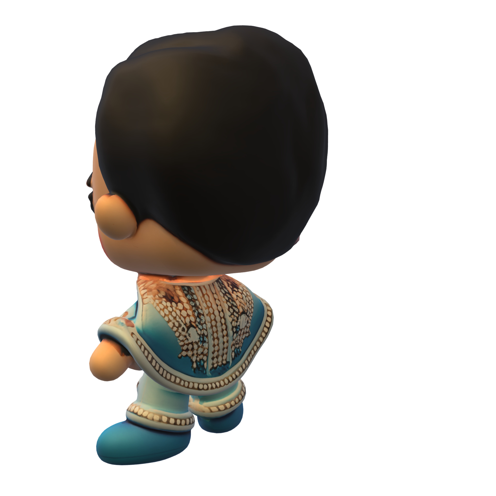Chibi Retro Singer 3D model_3