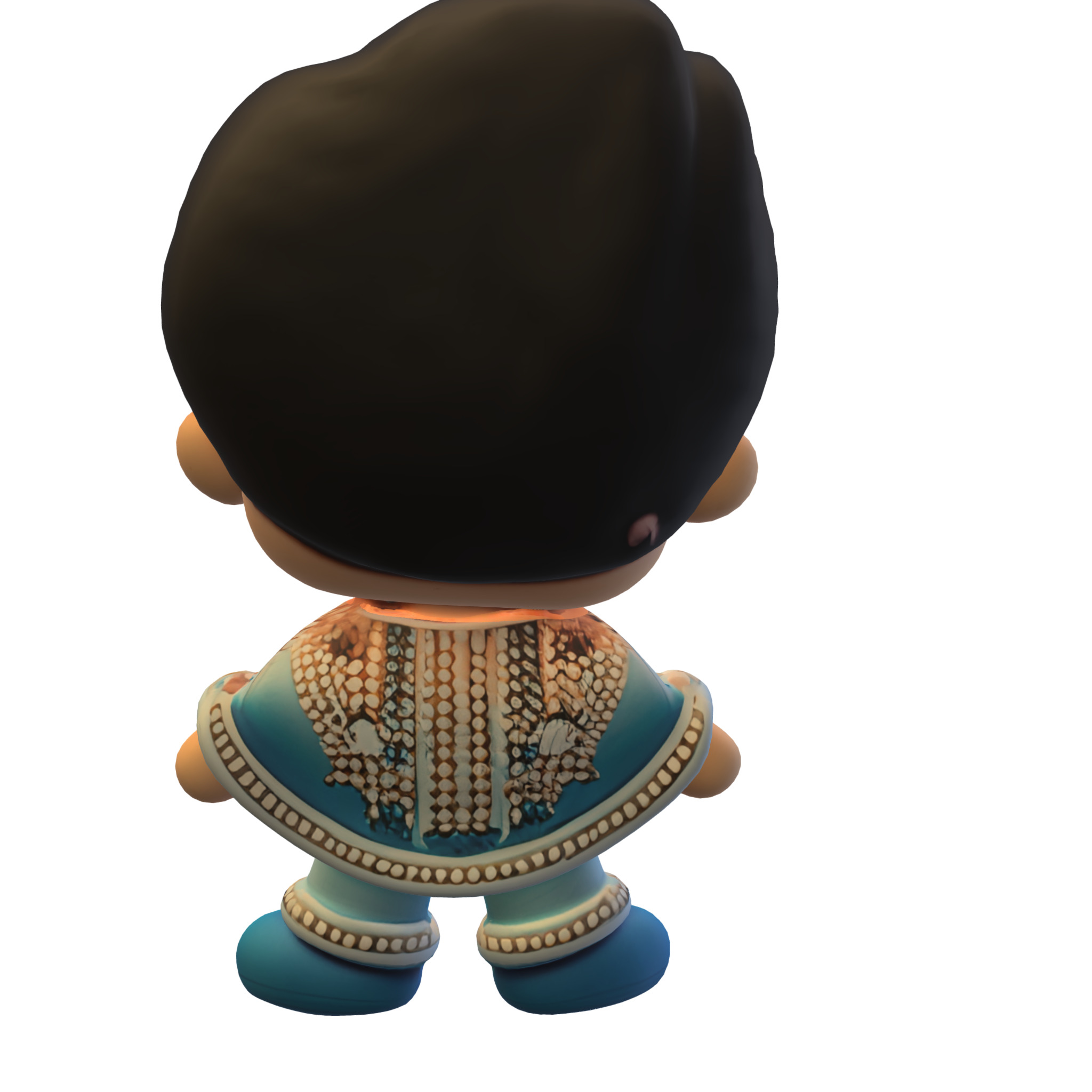 Chibi Retro Singer 3D model_4