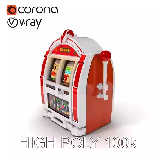 Vintage Slot Machine D Model Pack Low-poly 3D model