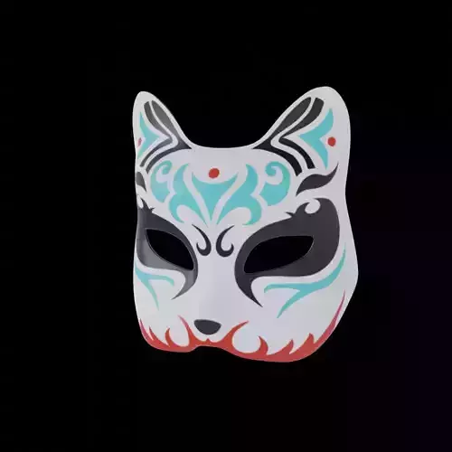 Hand Painted Cat Mask