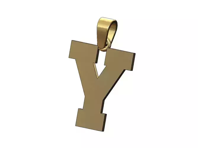 Y varsity letter sports letterman jersey pendant charm