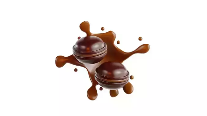 3D Macarons Chocolate