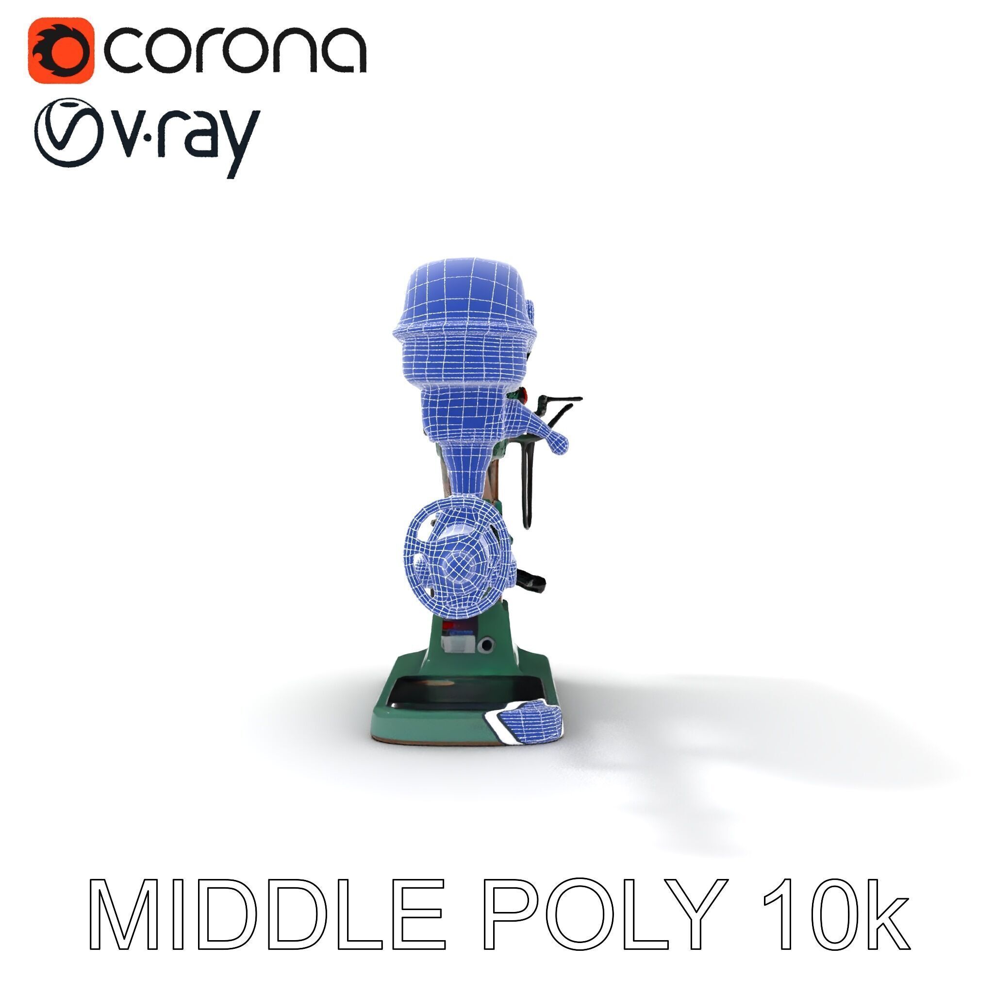 Industrial Drill Press Model Pack for D Rendering and Game De... Low-poly 3D model_14