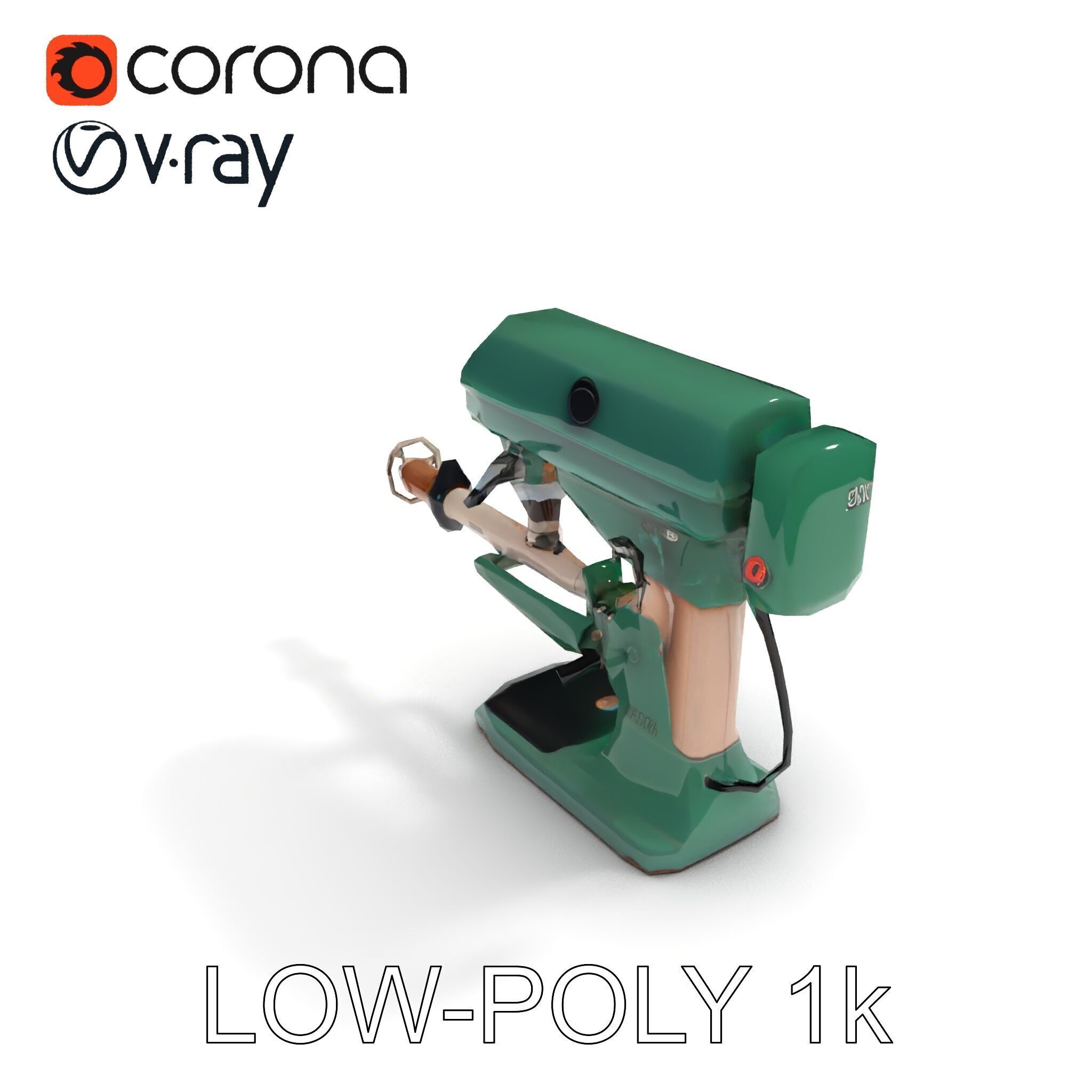 Industrial Drill Press Model Pack for D Rendering and Game De... Low-poly 3D model_10