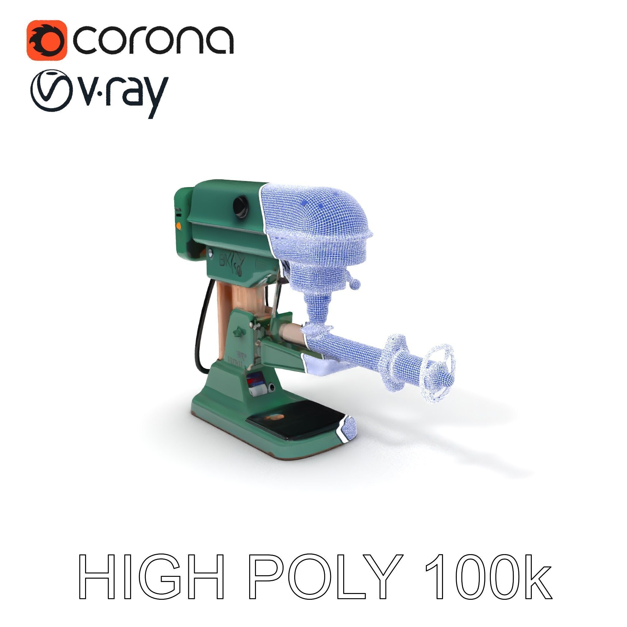 Industrial Drill Press Model Pack for D Rendering and Game De... Low-poly 3D model_3