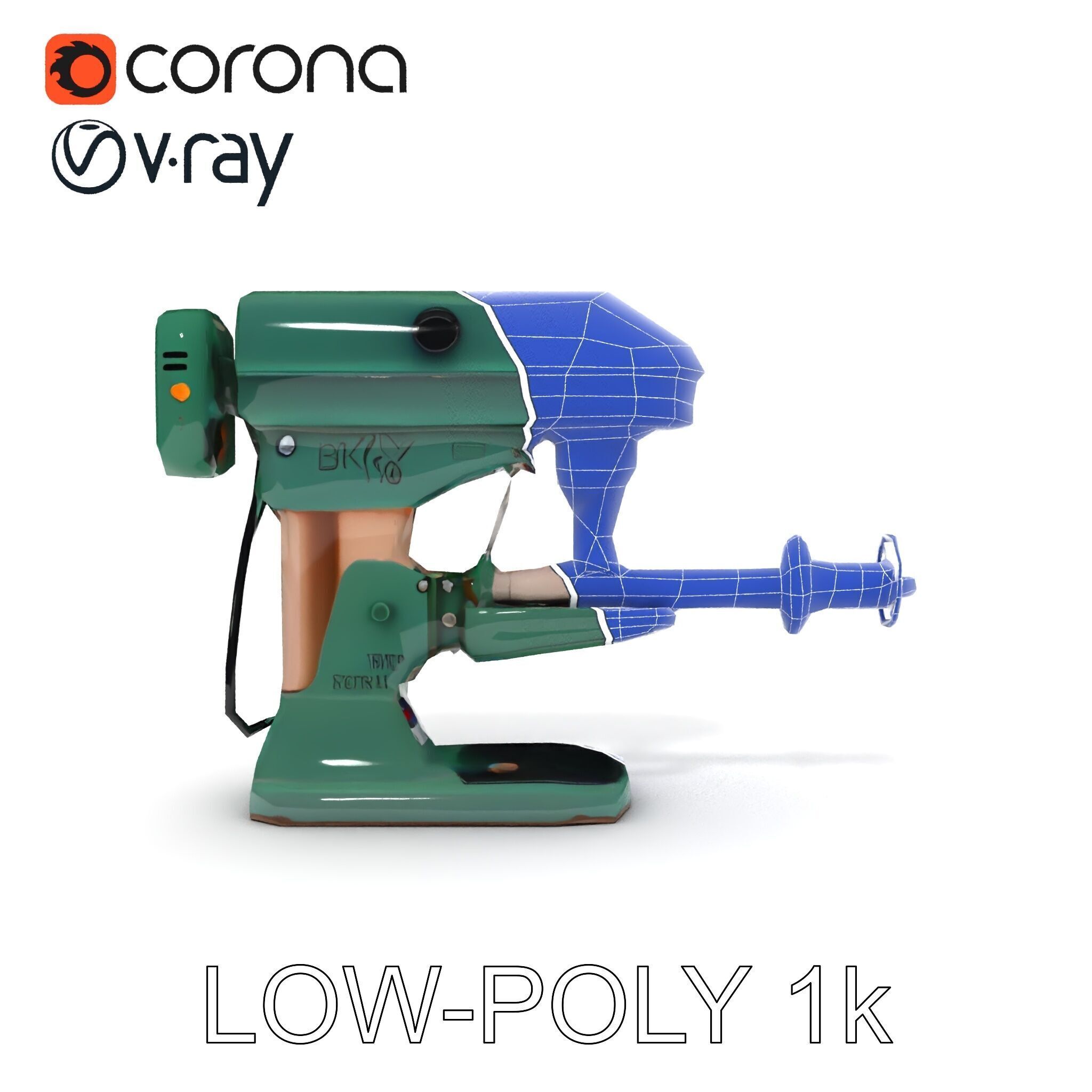 Industrial Drill Press Model Pack for D Rendering and Game De... Low-poly 3D model_12