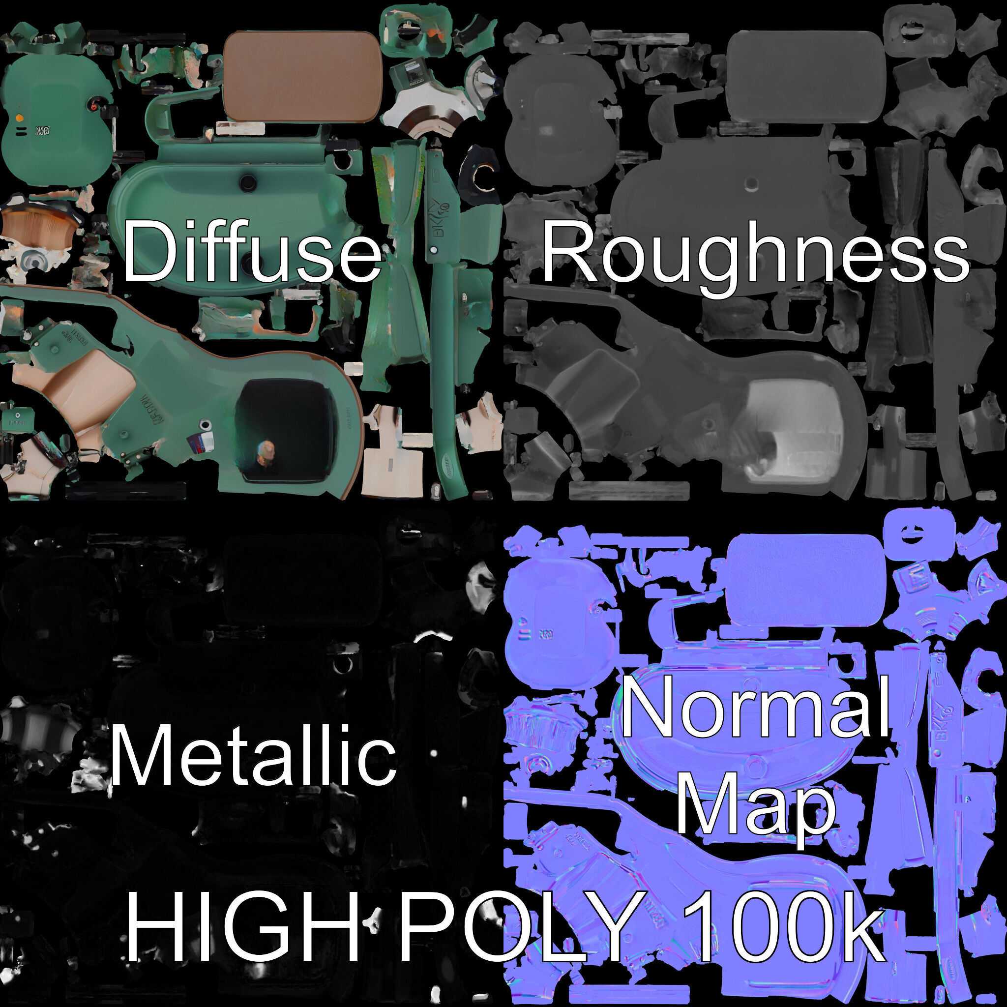 Industrial Drill Press Model Pack for D Rendering and Game De... Low-poly 3D model_2