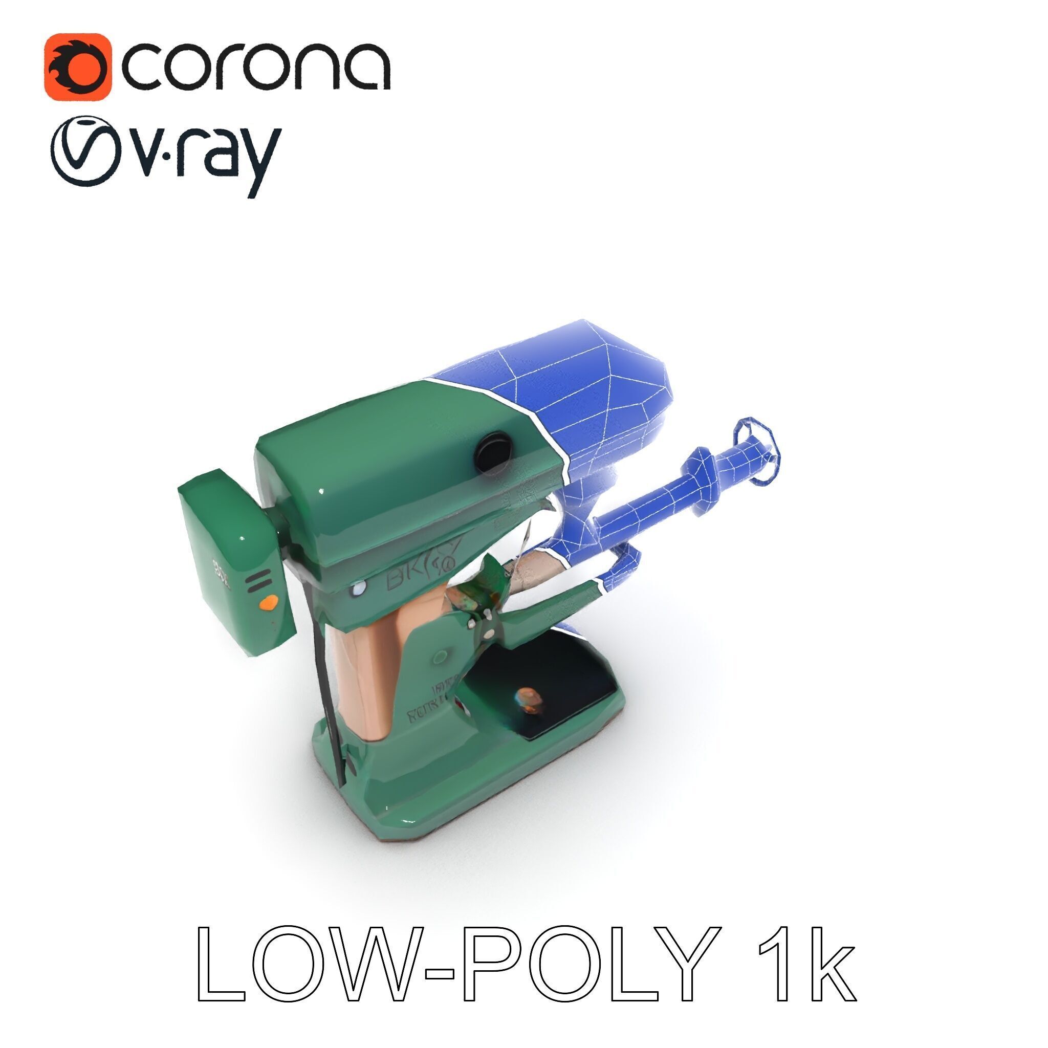 Industrial Drill Press Model Pack for D Rendering and Game De... Low-poly 3D model_26