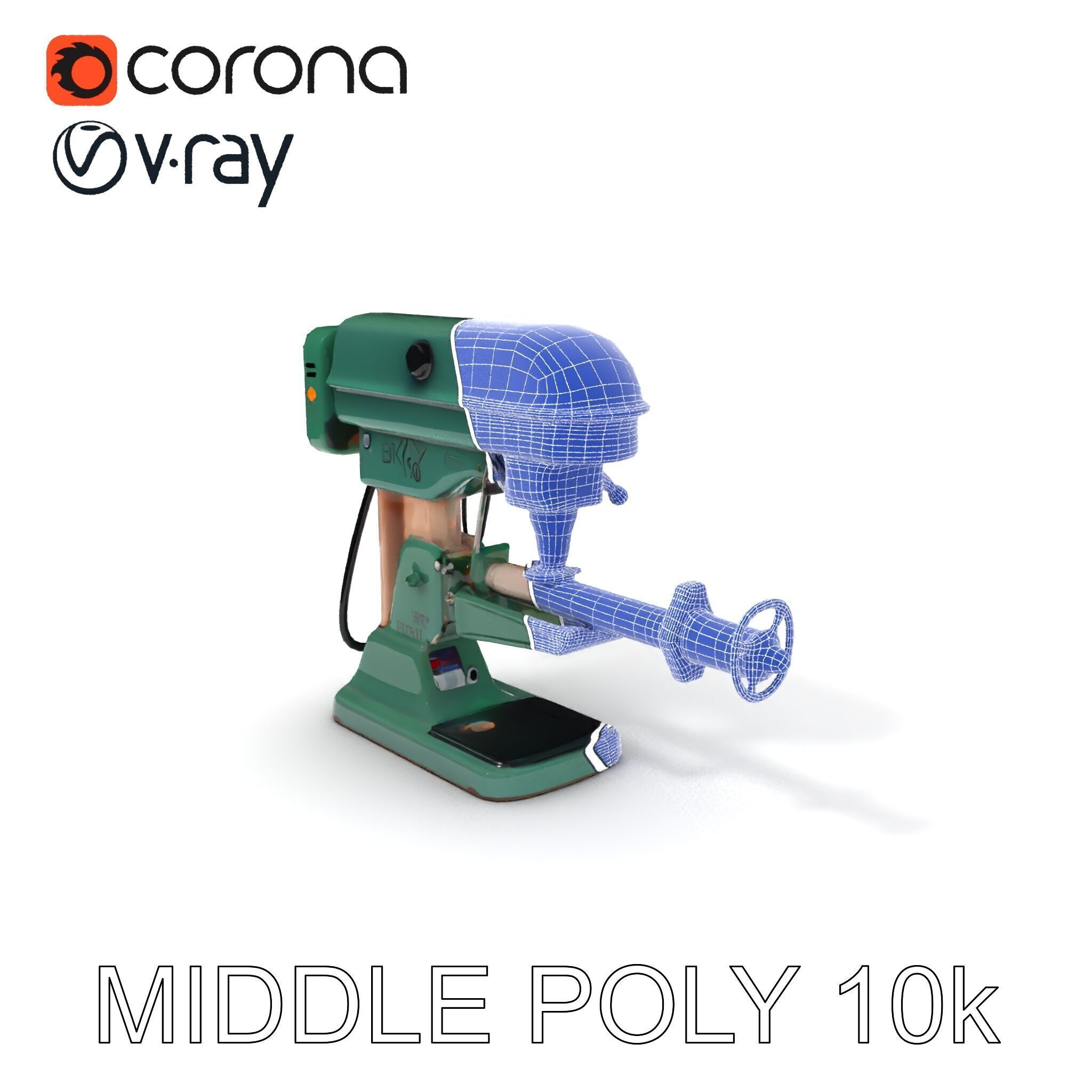 Industrial Drill Press Model Pack for D Rendering and Game De... Low-poly 3D model_31