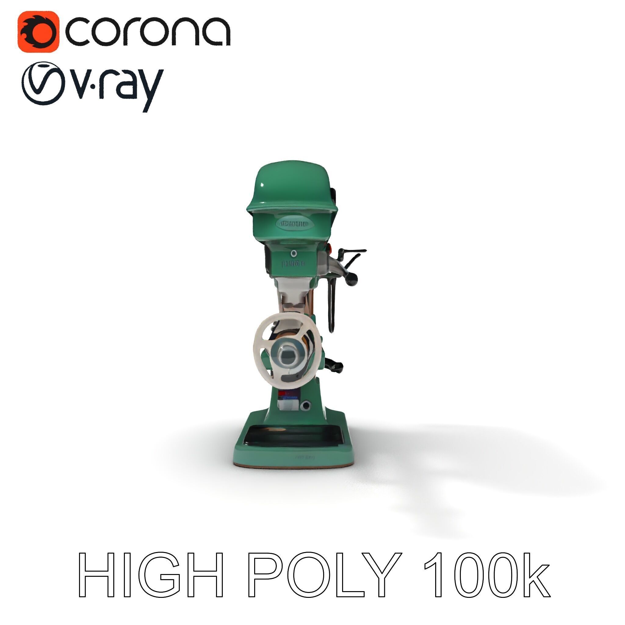 Industrial Drill Press Model Pack for D Rendering and Game De... Low-poly 3D model_21