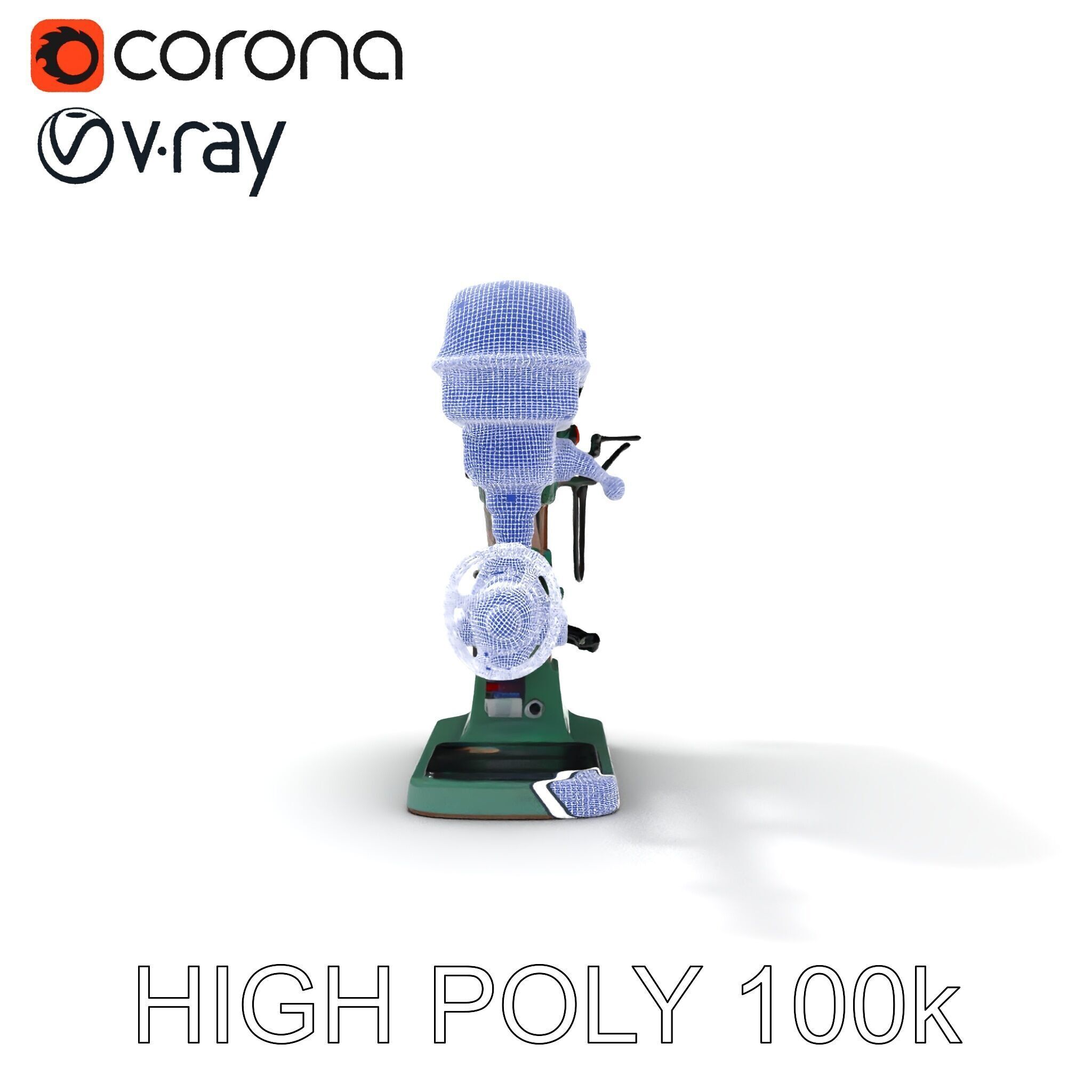 Industrial Drill Press Model Pack for D Rendering and Game De... Low-poly 3D model_18