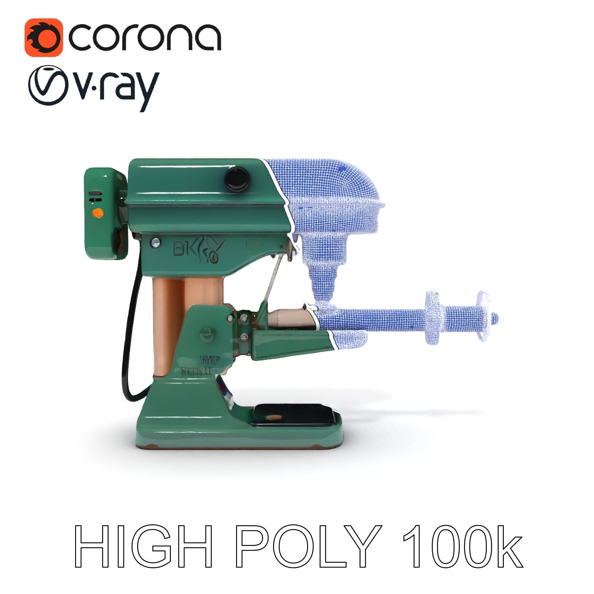 Industrial Drill Press Model Pack for D Rendering and Game De... Low-poly 3D model_30