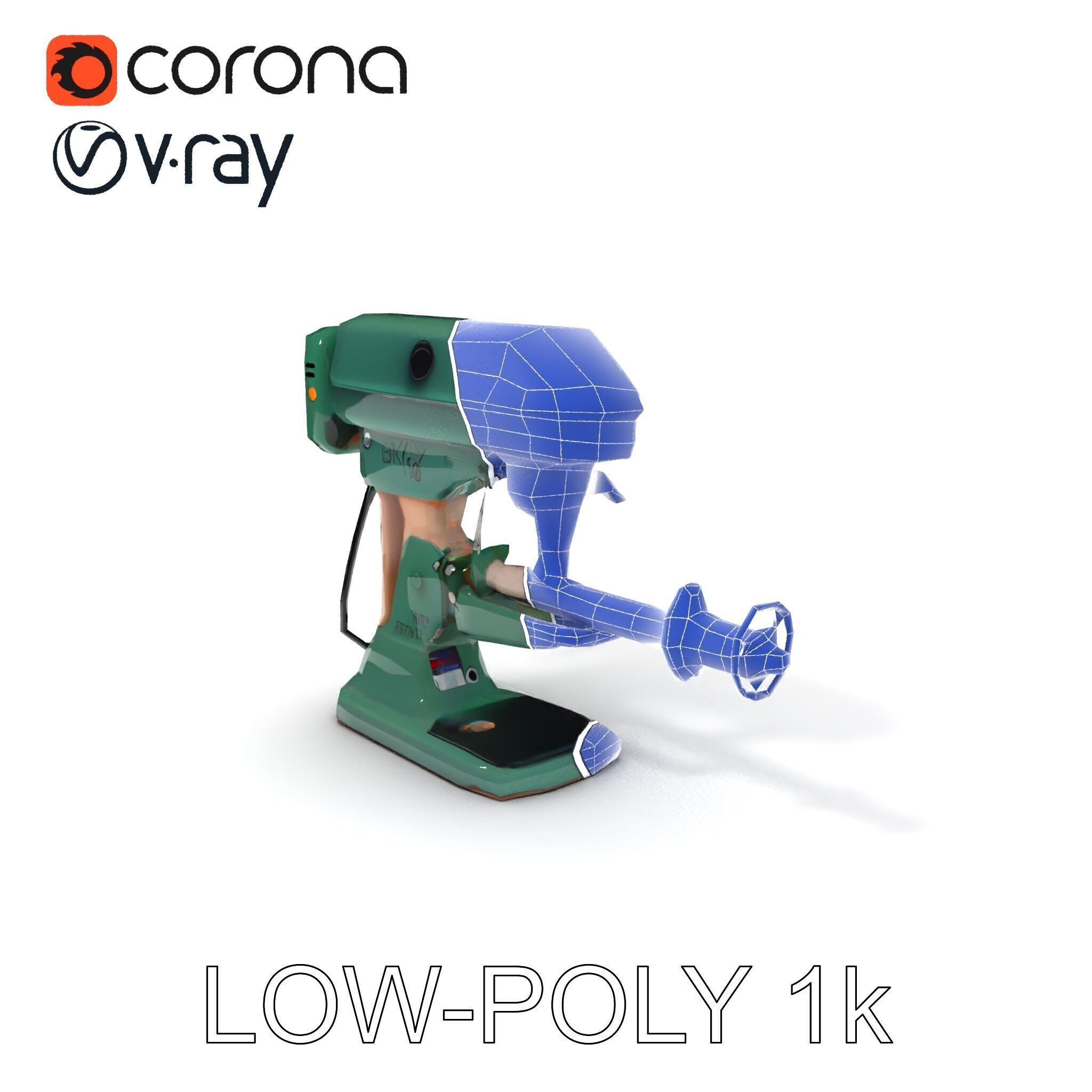 Industrial Drill Press Model Pack for D Rendering and Game De... Low-poly 3D model_32