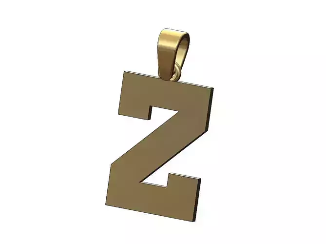 Z varsity letter sports letterman jersey pendant charm