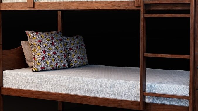 Bunk Bed 3D model 7