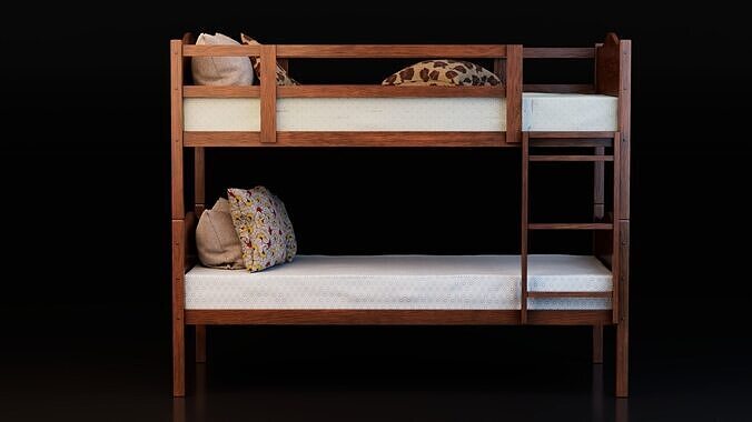 Bunk Bed 3D model 3