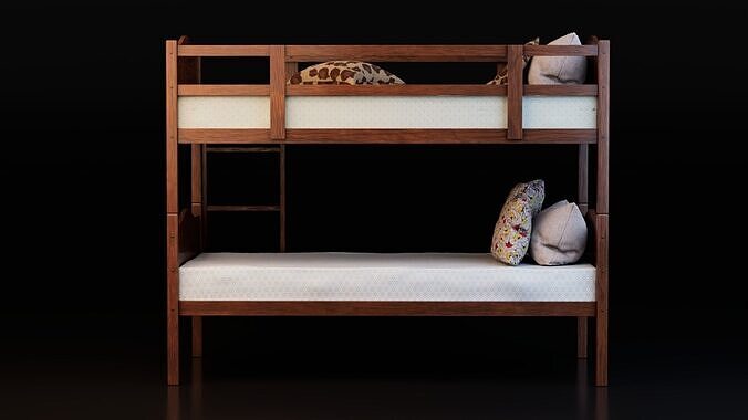 Bunk Bed 3D model 5