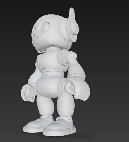 Future Fun in 3D Poseable Cute Robot Toy Model 3D print model_3