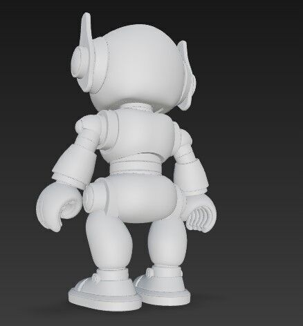Future Fun in 3D Poseable Cute Robot Toy Model 3D print model_11