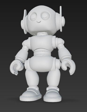 Future Fun in 3D Poseable Cute Robot Toy Model 3D print model_4