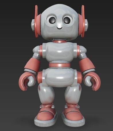 Future Fun in 3D Poseable Cute Robot Toy Model 3D print model_15