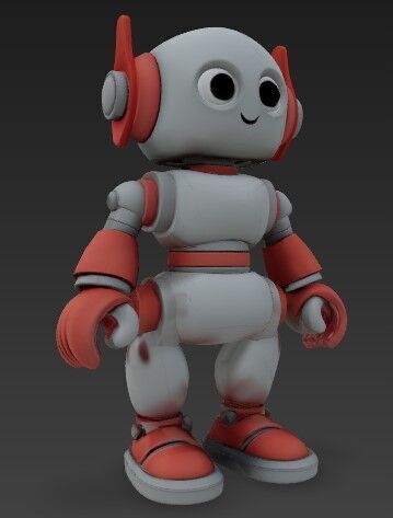 Future Fun in 3D Poseable Cute Robot Toy Model 3D print model_14