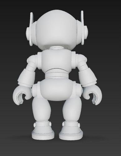 Future Fun in 3D Poseable Cute Robot Toy Model 3D print model_10
