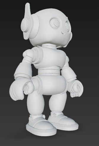 Future Fun in 3D Poseable Cute Robot Toy Model 3D print model_5