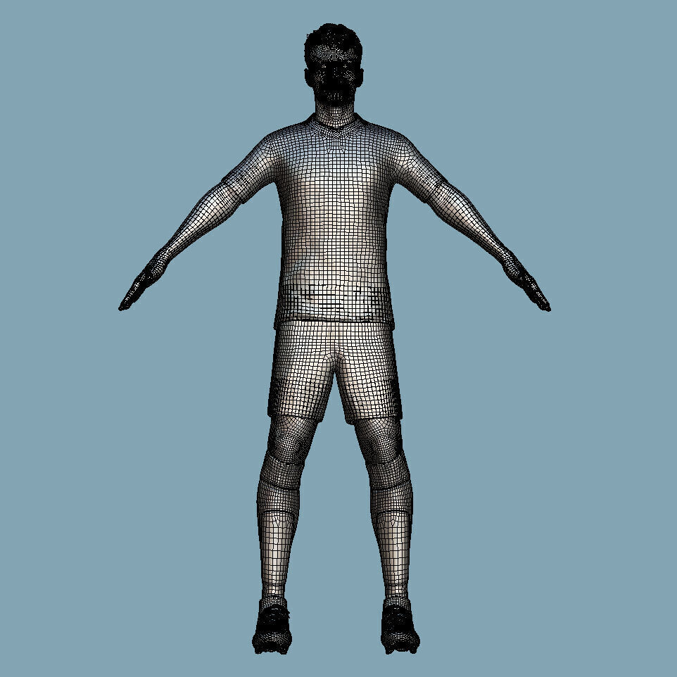 T-Pose Rigged Thomas Muller Bayern Munich 24-25 3D model_5