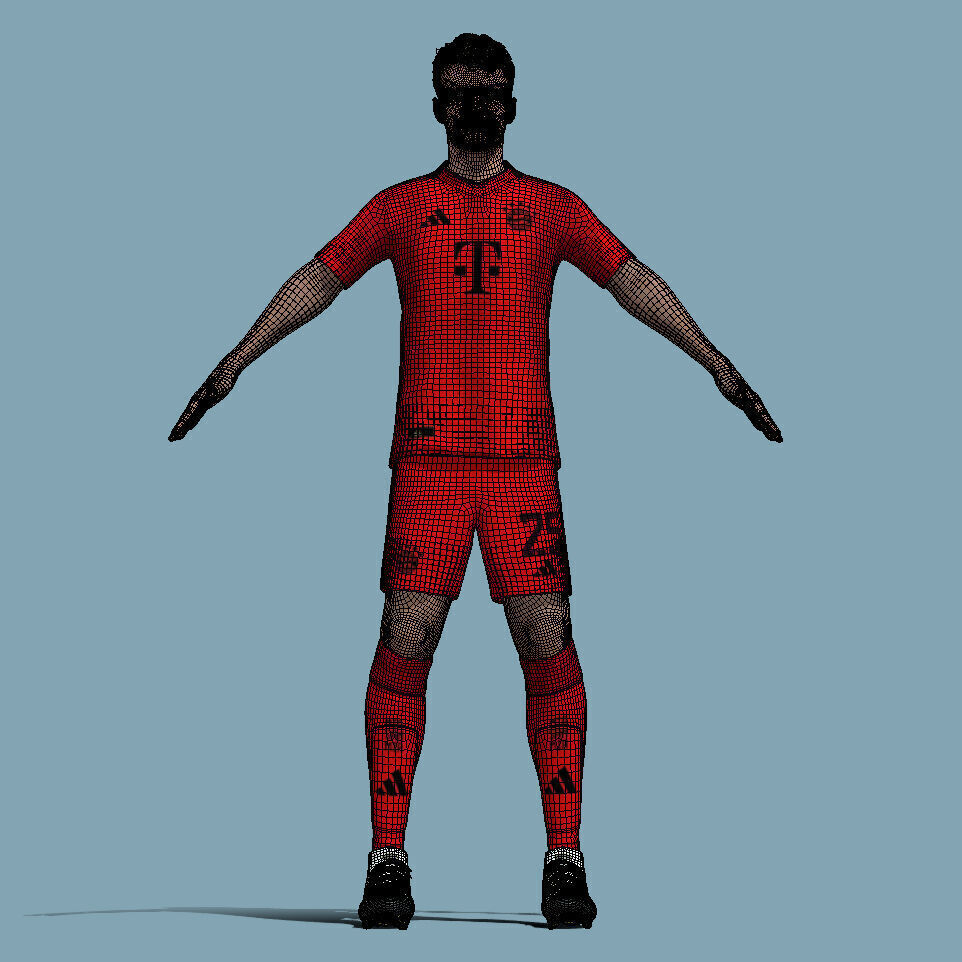 T-Pose Rigged Thomas Muller Bayern Munich 24-25 3D model_6