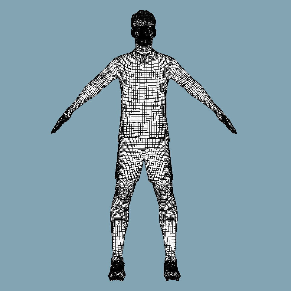 T-Pose Rigged Thomas Muller Bayern Munich 24-25 3D model_7