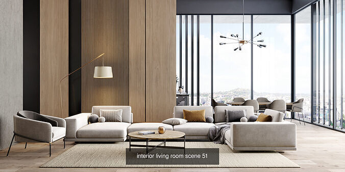 Interior Render-Ready 3D Scene With Natural Lighting VOL 04 3D Model Pack 5