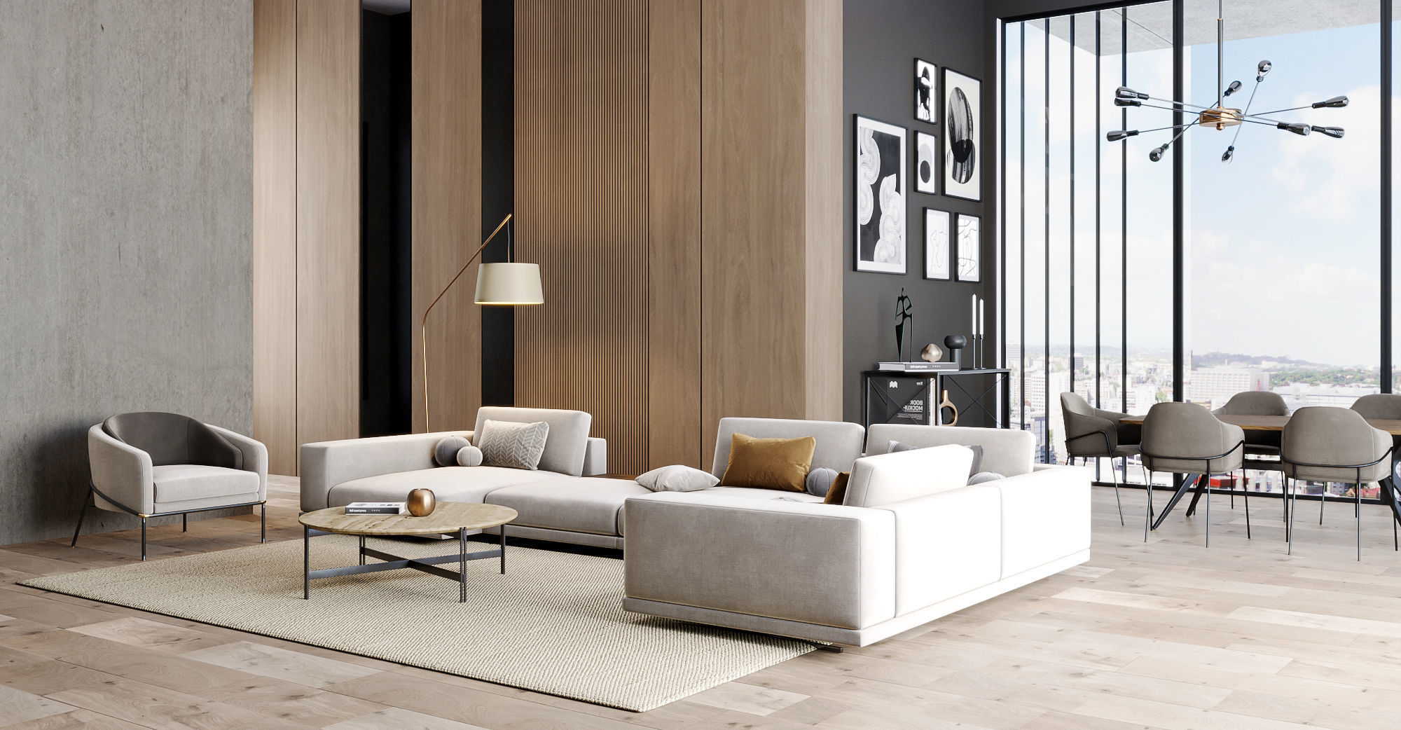 Interior Render-Ready 3D Scene With Natural Lighting VOL 04 3D Model Collection_14