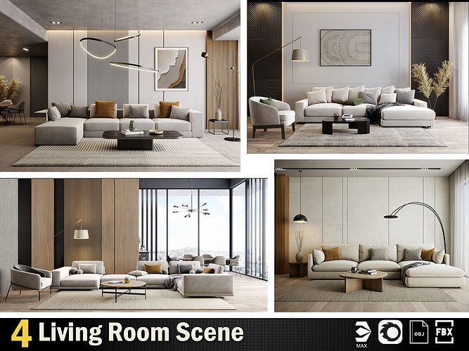 Interior Render-Ready 3D Scene With Natural Lighting VOL 04 3D Model Collection